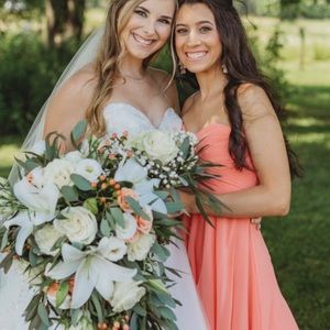MoriLee Bridesmaid Dress- CORAL